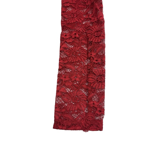 AKIRA Womens Small Red Corset Bustier Date Night Lace Sleeves Regency Going Out - Picture 3 of 16